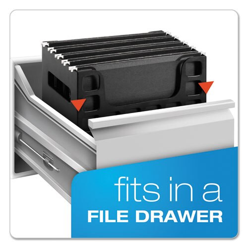 Desktop File W/hanging Folders, Letter, Plastic, 12 1/4 X 6 X 9 1/2, Black Desktop File W/hanging Folders, Letter, Plastic, 12 1/4 X 6 X 9 1/2, Black