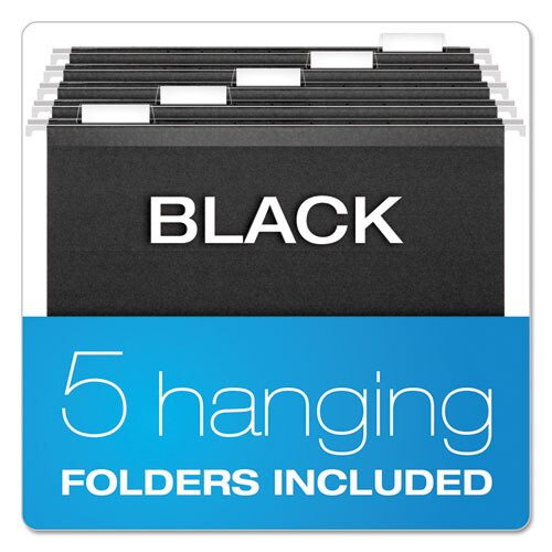 Desktop File W/hanging Folders, Letter, Plastic, 12 1/4 X 6 X 9 1/2, Black Desktop File W/hanging Folders, Letter, Plastic, 12 1/4 X 6 X 9 1/2, Black