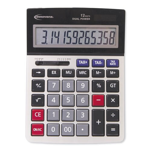 15975 Large Display Calculator, Dual Power, 12-digit Lcd Display 15975 Large Display Calculator, Dual Power, 12-digit Lcd Display