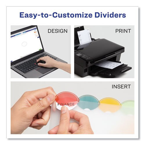Insertable Style Edge Tab Plastic Dividers, 7-hole Punched, 5-tab, 8.5 X 5.5, Translucent, 1 Set Insertable Style Edge Tab Plastic Dividers, 7-hole Punched, 5-tab, 8.5 X 5.5, Translucent, 1 Set
