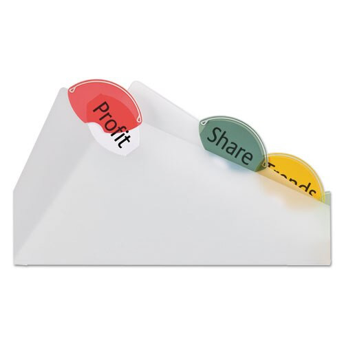 Insertable Style Edge Tab Plastic Dividers, 7-hole Punched, 5-tab, 8.5 X 5.5, Translucent, 1 Set Insertable Style Edge Tab Plastic Dividers, 7-hole Punched, 5-tab, 8.5 X 5.5, Translucent, 1 Set