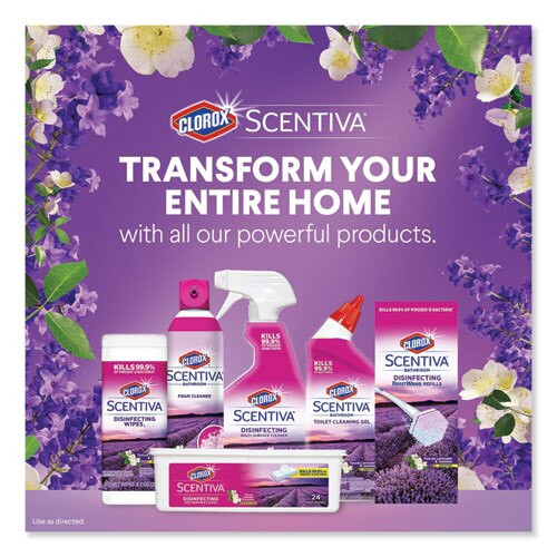 Scentiva Manual Toilet Bowl Cleaner, Tuscan Lavender And Jasmine, 24 Oz, 6/carton