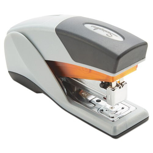Optima 25 Reduced Effort Compact Stapler, 25-sheet Capacity, Gray/orange Optima 25 Reduced Effort Compact Stapler, 25-sheet Capacity, Gray/orange