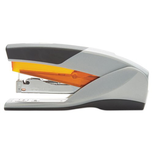 Optima 25 Reduced Effort Compact Stapler, 25-sheet Capacity, Gray/orange Optima 25 Reduced Effort Compact Stapler, 25-sheet Capacity, Gray/orange