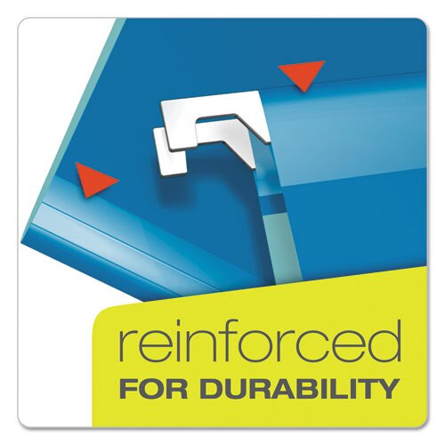 Extra Capacity Reinforced Hanging File Folders With Box Bottom, Letter Size, 1/5-cut Tab, Assorted, 25/box Extra Capacity Reinforced Hanging File Folders With Box Bottom, Letter Size, 1/5-cut Tab, Assorted, 25/box