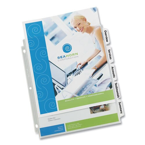 Print And Apply Index Maker Clear Label Sheet Protector Dividers With White Tabs, 8-tab, 11 X 8.5, Clear, 1 Set Print And Apply Index Maker Clear Label Sheet Protector Dividers With White Tabs, 8-tab, 11 X 8.5, Clear, 1 Set