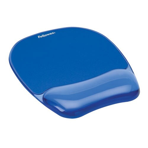 Gel Crystals Mouse Pad With Wrist Rest, 7.87" X 9.18", Blue Gel Crystals Mouse Pad With Wrist Rest, 7.87" X 9.18", Blue