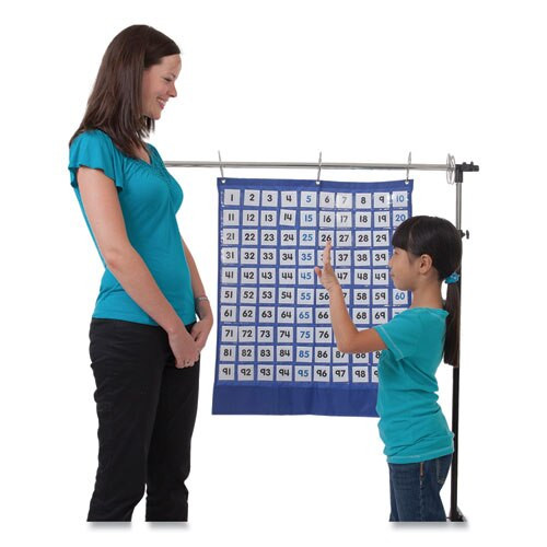Hundreds Pocket Chart With 100 Clear Pockets, Colored Number Cards, 26 X 30 Hundreds Pocket Chart With 100 Clear Pockets, Colored Number Cards, 26 X 30