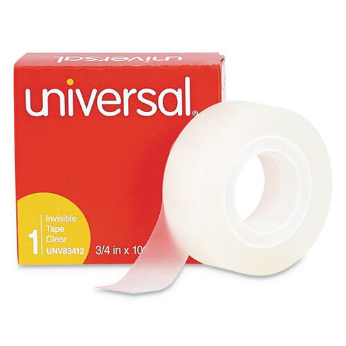 Invisible Tape, 1" Core, 0.75" X 83.33 Ft, Clear, 12/pack Invisible Tape, 1" Core, 0.75" X 83.33 Ft, Clear, 12/pack