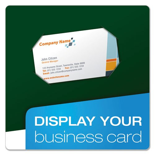 High Gloss Laminated Paperboard Folder, 100-sheet Capacity, Green, 25/box