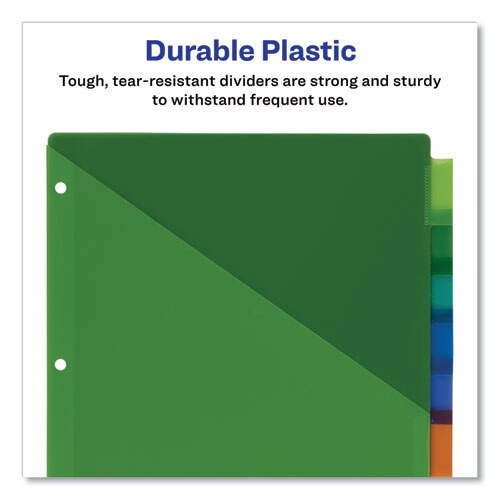 Insertable Big Tab Plastic 1-pocket Dividers, 8-tab, 11.13 X 9.25, Assorted, 1 Set Insertable Big Tab Plastic 1-pocket Dividers, 8-tab, 11.13 X 9.25, Assorted, 1 Set