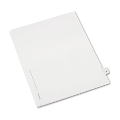 Preprinted Legal Exhibit Side Tab Index Dividers, Avery Style, 10-tab, 3, 11 X 8.5, White, 25/pack Preprinted Legal Exhibit Side Tab Index Dividers, Avery Style, 10-tab, 3, 11 X 8.5, White, 25/pack