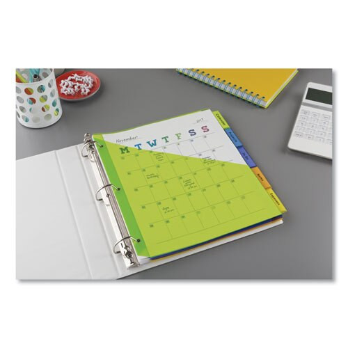 Insertable Big Tab Plastic 1-pocket Dividers, 5-tab, 11.13 X 9.25, Assorted, 1 Set Insertable Big Tab Plastic 1-pocket Dividers, 5-tab, 11.13 X 9.25, Assorted, 1 Set