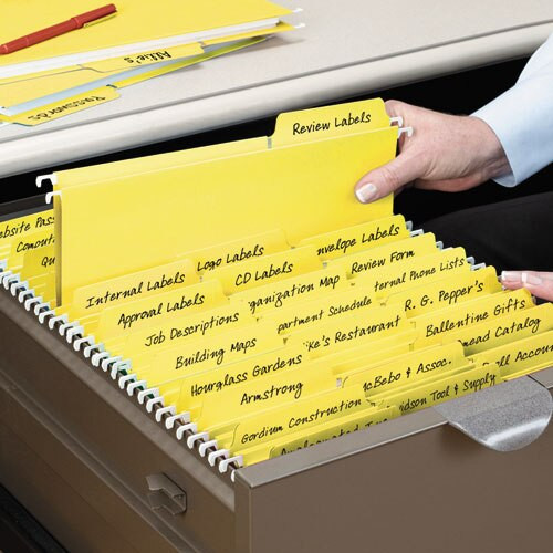 Fastab Hanging Folders, Letter Size, 1/3-cut Tab, Yellow, 20/box Fastab Hanging Folders, Letter Size, 1/3-cut Tab, Yellow, 20/box
