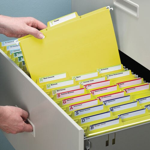Fastab Hanging Folders, Letter Size, 1/3-cut Tab, Yellow, 20/box Fastab Hanging Folders, Letter Size, 1/3-cut Tab, Yellow, 20/box