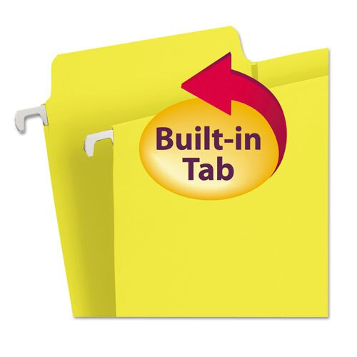 Fastab Hanging Folders, Letter Size, 1/3-cut Tab, Yellow, 20/box Fastab Hanging Folders, Letter Size, 1/3-cut Tab, Yellow, 20/box