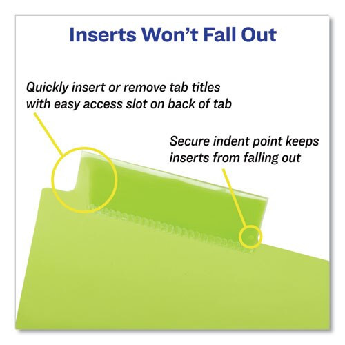 Insertable Big Tab Plastic 2-pocket Dividers, 8-tab, 11.13 X 9.25, Assorted, 1 Set Insertable Big Tab Plastic 2-pocket Dividers, 8-tab, 11.13 X 9.25, Assorted, 1 Set