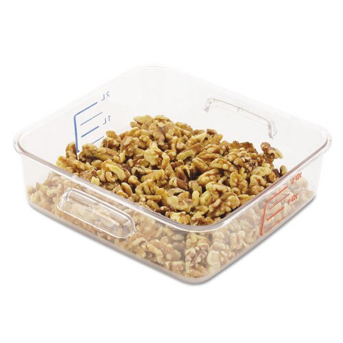 Spacesaver Square Containers, 2qt, 8 4/5w X 8 3/4d X 2 7/10h, Clear Spacesaver Square Containers, 2qt, 8 4/5w X 8 3/4d X 2 7/10h, Clear