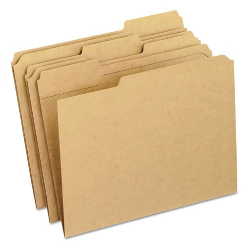 Dark Kraft File Folders With Double-ply Top, Straight Tab, Letter Size, Kraft, 100/box Dark Kraft File Folders With Double-ply Top, Straight Tab, Letter Size, Kraft, 100/box