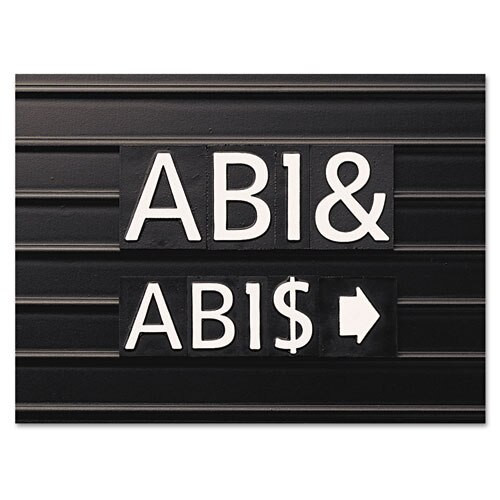 Character Sets, Magnetic, White, 1"h, 128/set Character Sets, Magnetic, White, 1"h, 128/set