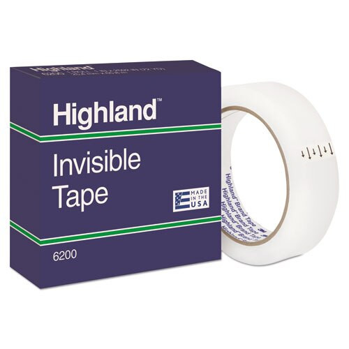 Invisible Permanent Mending Tape, 3" Core, 1" X 72 Yds, Clear Invisible Permanent Mending Tape, 3" Core, 1" X 72 Yds, Clear