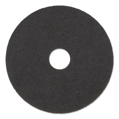 High Performance Stripping Floor Pads, 17" Diameter, Grayish Black, 5/carton