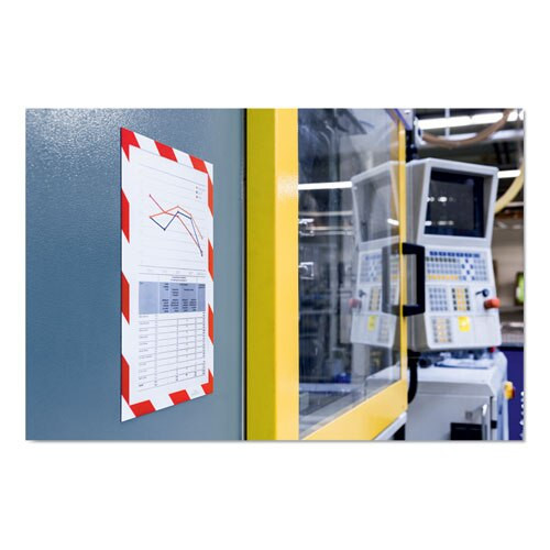 Duraframe Security Magnetic Sign Holder, 8 1/2" X 11", Red/white Frame, 2/pack Duraframe Security Magnetic Sign Holder, 8 1/2" X 11", Red/white Frame, 2/pack