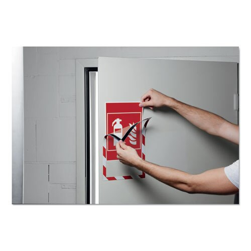 Duraframe Security Magnetic Sign Holder, 8 1/2" X 11", Red/white Frame, 2/pack Duraframe Security Magnetic Sign Holder, 8 1/2" X 11", Red/white Frame, 2/pack