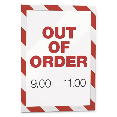 Duraframe Security Magnetic Sign Holder, 8 1/2" X 11", Red/white Frame, 2/pack Duraframe Security Magnetic Sign Holder, 8 1/2" X 11", Red/white Frame, 2/pack