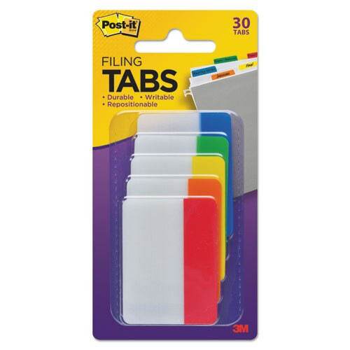 2" And 3" Tabs, 1/5-cut Tabs, Assorted Primary Colors, 2" Wide, 30/pack 2" And 3" Tabs, 1/5-cut Tabs, Assorted Primary Colors, 2" Wide, 30/pack