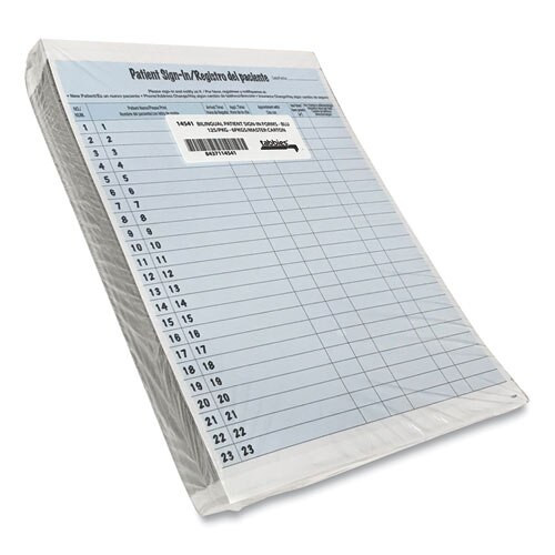 Hipaa Labels, Patient Sign-in, 8.5 X 11, Blue, 23/sheet, 125 Sheets/pack Hipaa Labels, Patient Sign-in, 8.5 X 11, Blue, 23/sheet, 125 Sheets/pack
