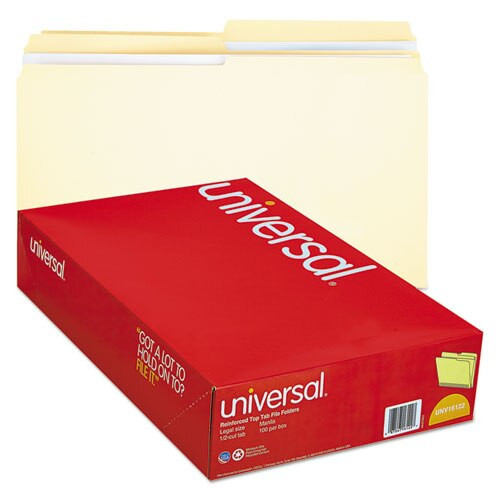 Double-ply Top Tab Manila File Folders, 1/2-cut Tabs, Legal Size, 100/box Double-ply Top Tab Manila File Folders, 1/2-cut Tabs, Legal Size, 100/box