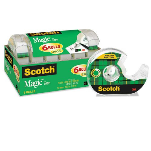 Magic Tape In Handheld Dispenser, 1" Core, 0.5" X 37.5 Ft, Clear Magic Tape In Handheld Dispenser, 1" Core, 0.5" X 37.5 Ft, Clear