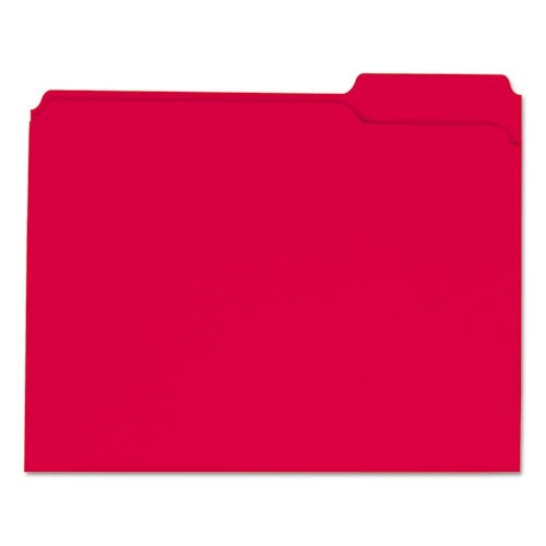 Reinforced Top-tab File Folders, 1/3-cut Tabs, Letter Size, Red, 100/box Reinforced Top-tab File Folders, 1/3-cut Tabs, Letter Size, Red, 100/box