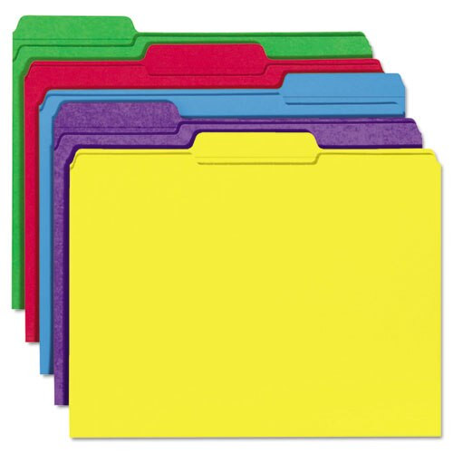 Reinforced Top-tab File Folders, 1/3-cut Tabs, Letter Size, Red, 100/box Reinforced Top-tab File Folders, 1/3-cut Tabs, Letter Size, Red, 100/box
