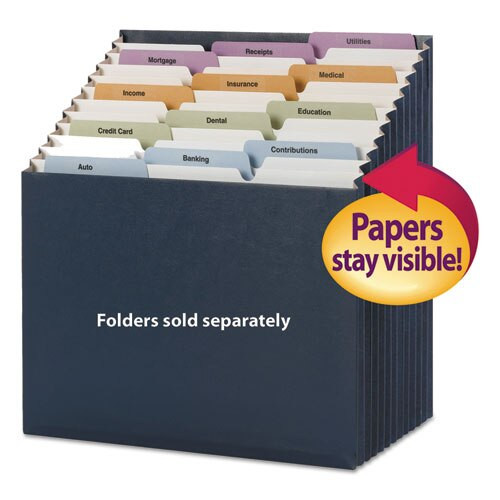 Stadium File, 12 Sections, 1/12-cut Tab, Letter Size, Navy Stadium File, 12 Sections, 1/12-cut Tab, Letter Size, Navy