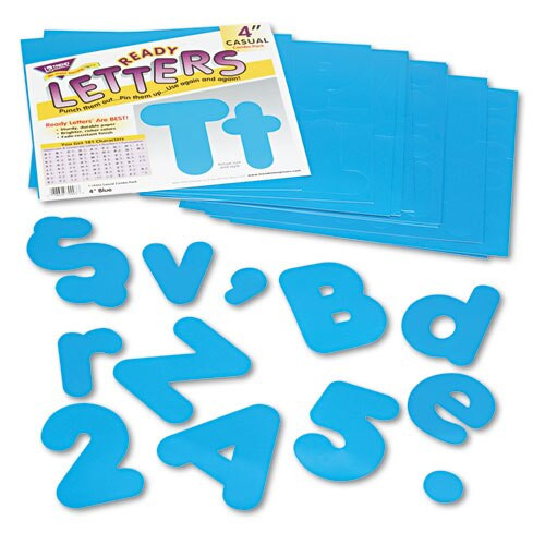 Ready Letters Casual Combo Set, Blue, 4"h, 182/set Ready Letters Casual Combo Set, Blue, 4"h, 182/set