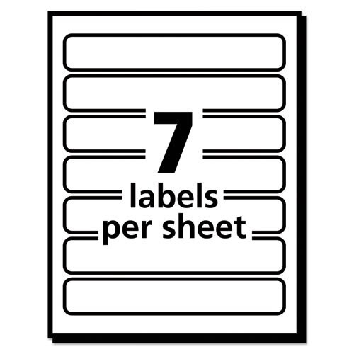 Removable File Folder Labels With Sure Feed Technology, 0.66 X 3.44, White, 7/sheet, 36 Sheets/pack Removable File Folder Labels With Sure Feed Technology, 0.66 X 3.44, White, 7/sheet, 36 Sheets/pack