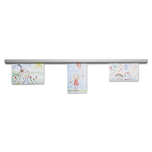 Grip-a-strip Display Rail, 96 X 1 1/2, Aluminum Finish Grip-a-strip Display Rail, 96 X 1 1/2, Aluminum Finish