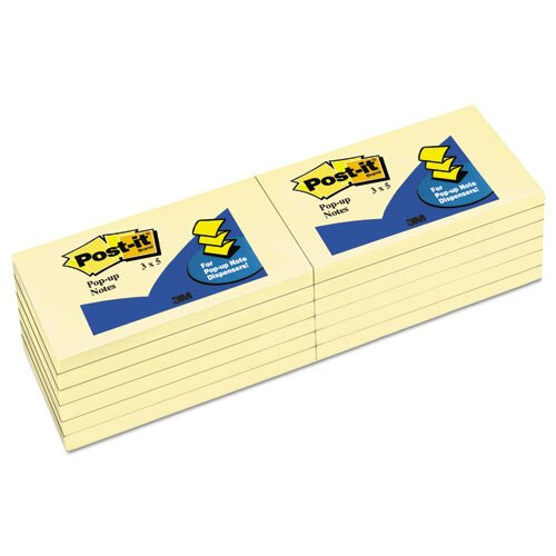 Original Canary Yellow Pop-up Refill, 3 X 5, 12/pack Original Canary Yellow Pop-up Refill, 3 X 5, 12/pack