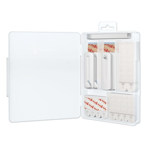 Picture Hanging Kit, White/clear, Assorted Sizes, 38 Pieces/pack Picture Hanging Kit, White/clear, Assorted Sizes, 38 Pieces/pack