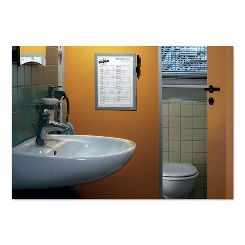 Duraframe Note Sign Holder, 8 1/2" X 11", Silver Frame Duraframe Note Sign Holder, 8 1/2" X 11", Silver Frame