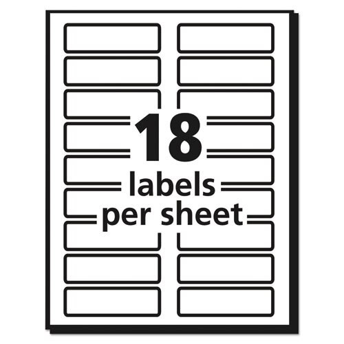 Extra-large Trueblock File Folder Labels With Sure Feed Technology, 0.94 X 3.44, White, 18/sheet, 25 Sheets/pack Extra-large Trueblock File Folder Labels With Sure Feed Technology, 0.94 X 3.44, White, 18/sheet, 25 Sheets/pack