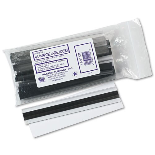 Clear Magnetic Label Holders, Side Load, 6 X 1, Clear, 10/pack Clear Magnetic Label Holders, Side Load, 6 X 1, Clear, 10/pack