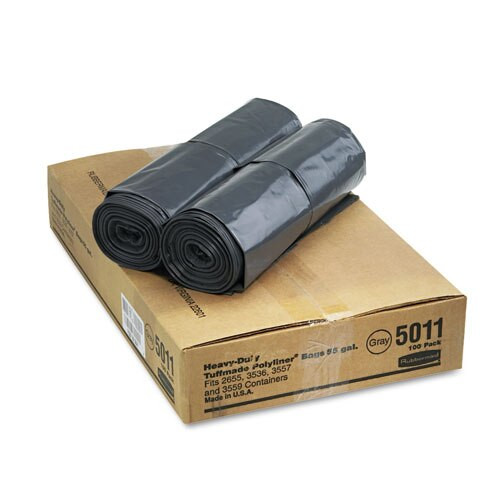 Linear Low Density Can Liners, 55 Gal, 1.3 Mil, 39.5" X 48", Gray, 100/carton Linear Low Density Can Liners, 55 Gal, 1.3 Mil, 39.5" X 48", Gray, 100/carton