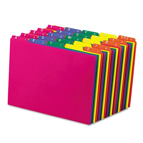 Poly Top Tab File Guides, 1/5-cut Top Tab, 1 To 30-31, 8.5 X 11, Assorted Colors, 31/set Poly Top Tab File Guides, 1/5-cut Top Tab, 1 To 30-31, 8.5 X 11, Assorted Colors, 31/set