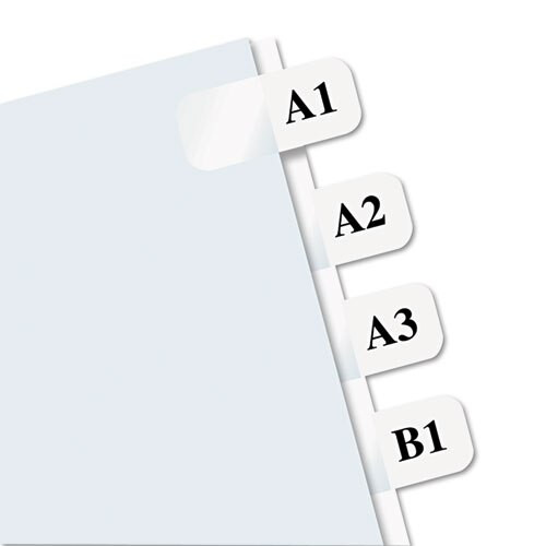 Laser Printable Index Tabs, 1/12-cut Tabs, White, 0.44" Wide, 180/pack