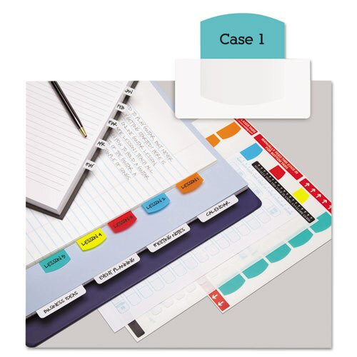 Laser Printable Index Tabs, 1/12-cut Tabs, White, 0.44" Wide, 180/pack