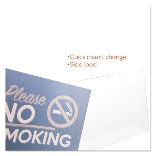 Classic Image Slanted Sign Holder, Landscaped, 11 X 8 1/2 Insert, Clear Classic Image Slanted Sign Holder, Landscaped, 11 X 8 1/2 Insert, Clear