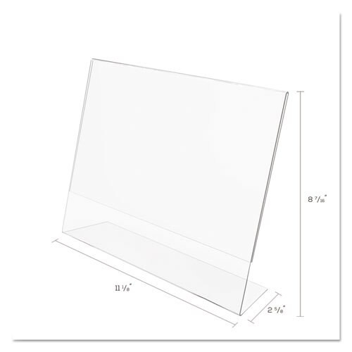 Classic Image Slanted Sign Holder, Landscaped, 11 X 8 1/2 Insert, Clear Classic Image Slanted Sign Holder, Landscaped, 11 X 8 1/2 Insert, Clear